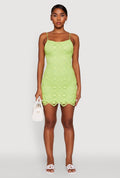 Trendy Patterned Crochet Sleeveless Dress