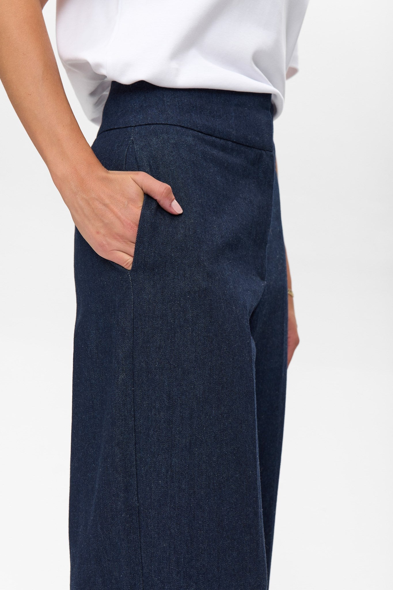 NUBUSSY DENIM LONG PANTS - Dark Blue Denim